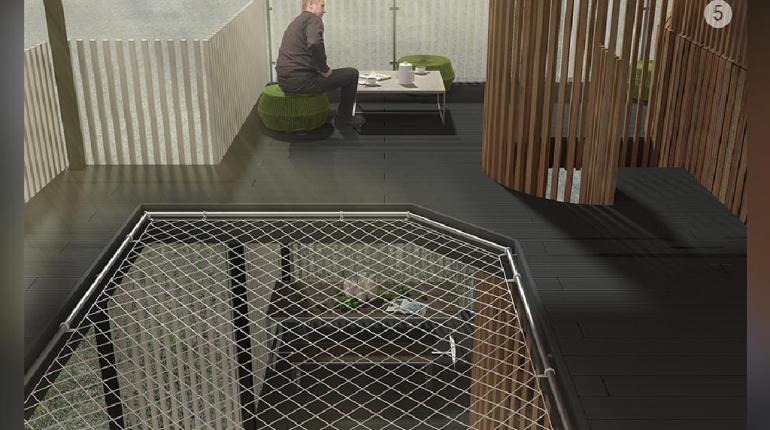 Проект мультифункциональной двухуровневой террасы с использованием доски ДПК Terradeck Eco “КИНОтерраса”